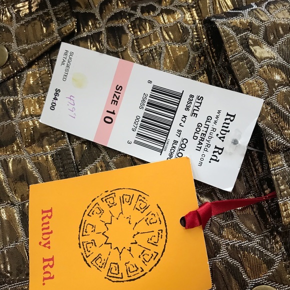 Ruby Rd. NWT Metallic jacket size 10 - Picture 6 of 8